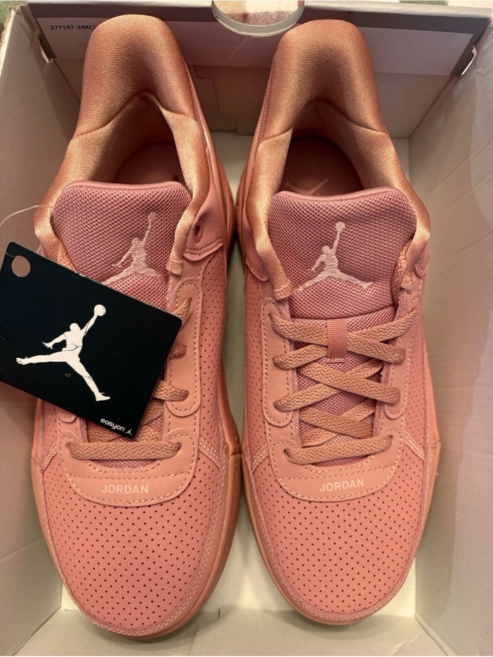 Jordan Day1 E.O. GS Red Stardust Bleached Coral Sneakers Size 6.5Y New